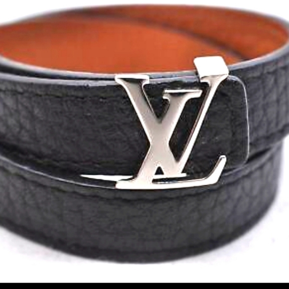 LOUIS VUITTON Men's Monogram Palladium Chain Bracelet M62486 Silver LV